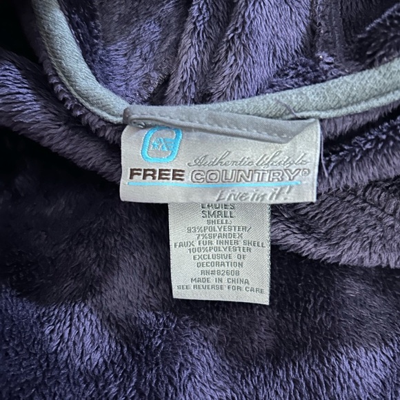 Free Country Women’s Hooded Jacket. Fleece inside. Small. Dark Purple. - Picture 7 of 8